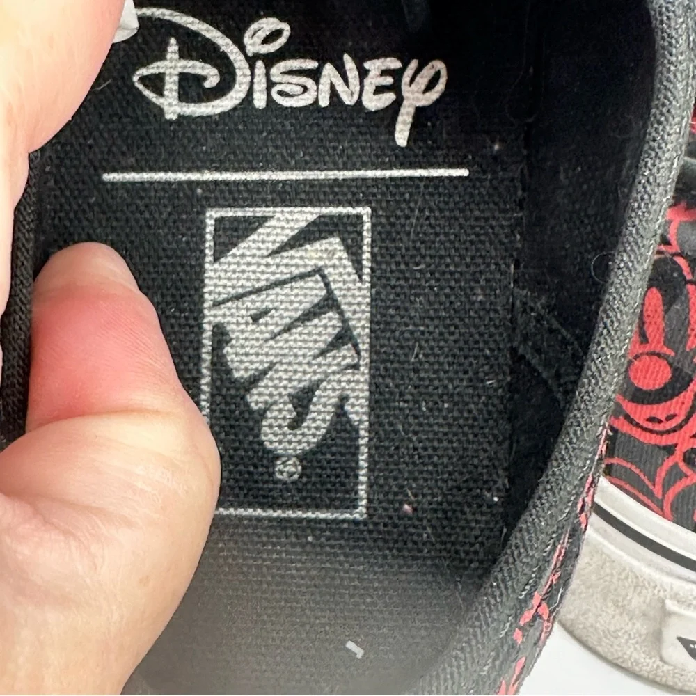 Vans x Disney Mickey Mouse Old Skool style Skater Lace up Shoes - BLACK RED - Picture 8 of 8